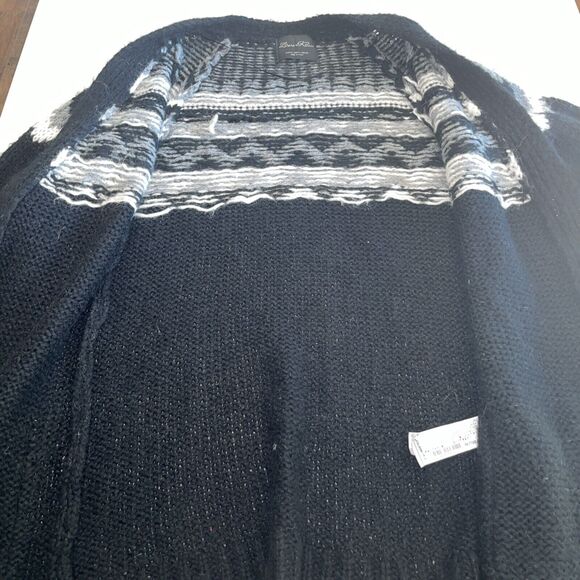 Lara Knit Cardigan Sweater Sz M Black Open Front Knit Mohair Blend Made in Italy - Picture 12 of 16